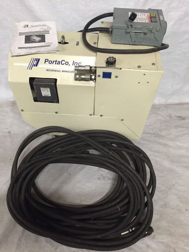 10 gpm portaco,hydraulic power unit, e-10s10-11-0, 3ph, 10hp, hoses,pack,enerpac for sale