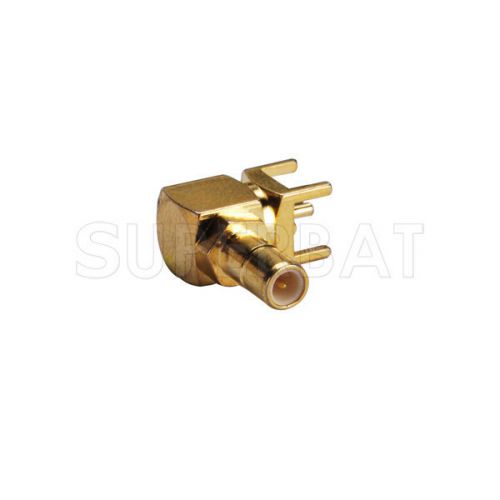 10pcs rf connector smb female right angle solder with thru hole pcb mount for sale