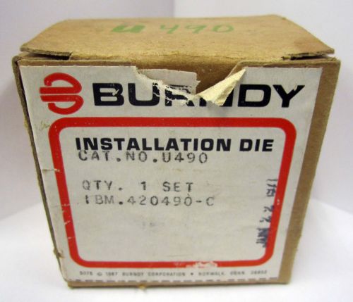Index 490 burndy installation die compression die u-490 , item - 420490 nib!!! for sale
