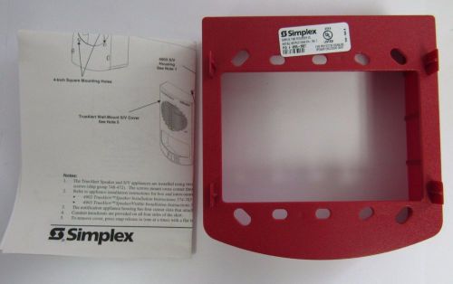 Simplex red 1.5&#034; dp fire alarm skirt 0742295 4905-9937 for sale