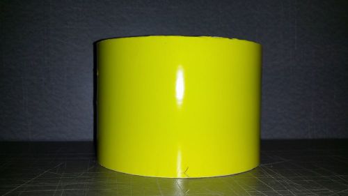 3.5&#034; X 50yd FLUORESCENT YELLOW cast vinyl roll