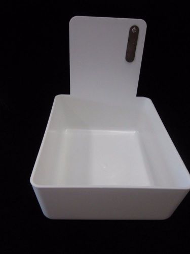 Dental Lab Working Case Plastic Pan Tray With Clip Holder- White 12