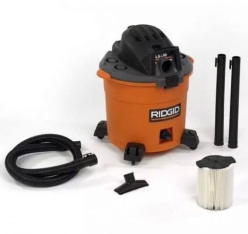 Ridgid WD1636 16-gal 5-Peak HP Wet/Dry Vacuum New With Accessories 648846003863