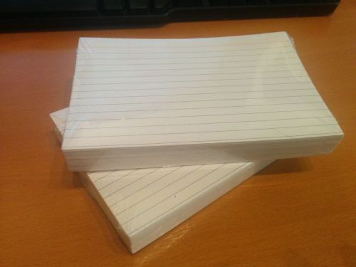 100 lined white 4x6 notecards 2 50-packs