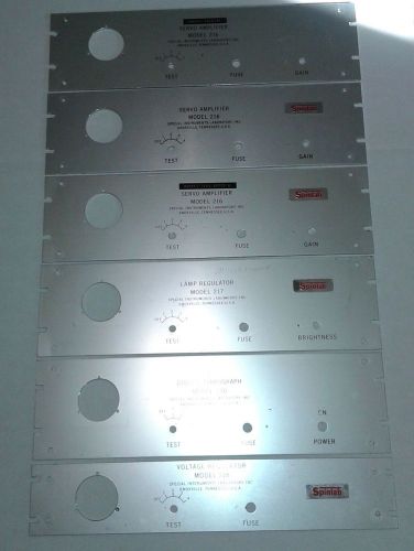 Lot of 6 Aluminum Flat front Panel of special instrument laboratory power machin