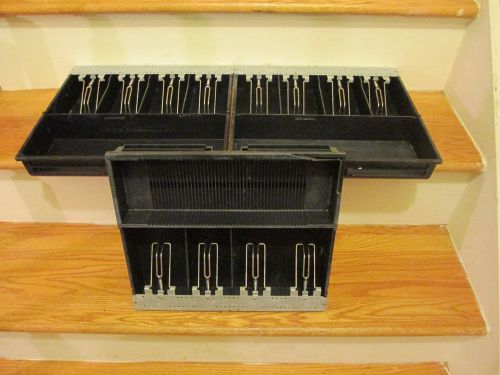 Lot of (3) Used Cash Drawer Replacement trays!  4 slots!