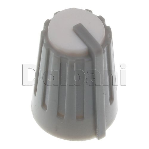 6pcs @$2 new push-on mixer knob grey with white top plastic for sale