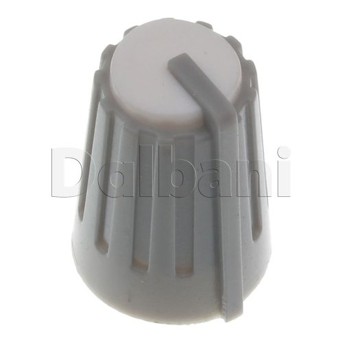 6pcs @$2 New Push-On Mixer Knob Grey with White Top Plastic