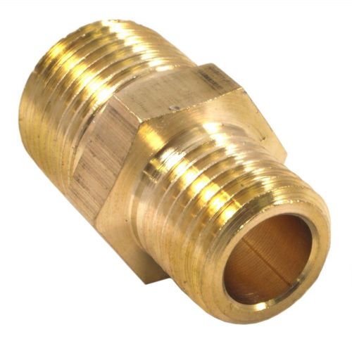 Forney 75533 brass fitting reducer adapter 3/8-inch male npt to 1/4-inch male... for sale