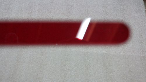 CNC PRECISION ACRYLIC/PLEXIGLASS SHEET RED TRANSPARENT#2423 3/8&#034; X9/16&#034; X 6 1/4&#034;