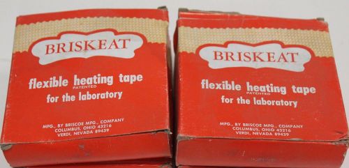 Pair of Briskeat Flexible Heating Tape Laboratory BIH-4 1/2 115V 192W 1/2&#034; by 4&#039;