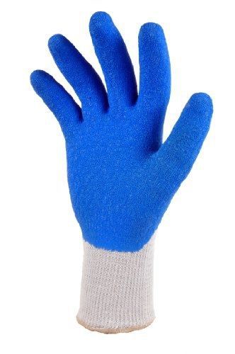 G &amp; F 1630 Heavy Duty Rubber Coated Work Gloves, Blue, Small, 3 Pair Pack