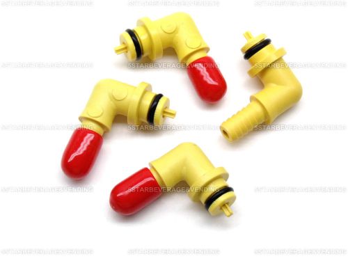 (4) shurflo advantage gas inlet fittings with shutoff plastic 90 degree fitting for sale