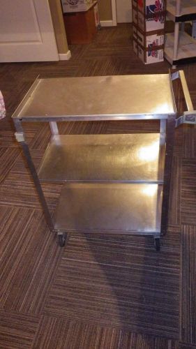 Lakeside 311 Stainless Steel 3 Shelf Utility Cart  Aprox. 16&#034; x 27&#034; x 32