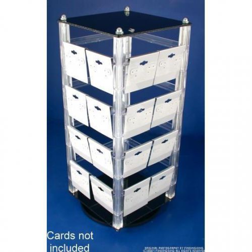 Revolving Rotating Acrylic Earring Display Holds 32 2&#034; Cards
