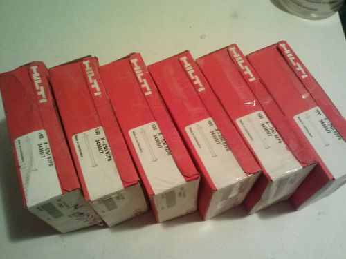 6 BOXES HILTI X-DNI 82P8  82 MM 2 7/8 INCHES 600 NAILS POWDER ACTUATED FASTENER