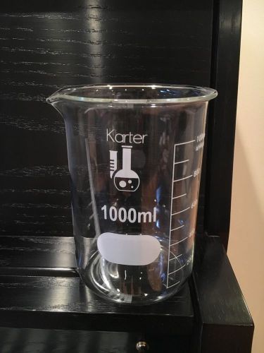 213D19 Karter Scientific 1000ml Glass Low Form Griffin Beaker