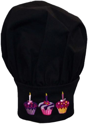 Cupcakes Celebration Candles Chef Hat Adult Adjust Bakery Monogram Black Avail