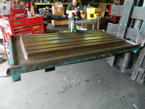 18&#034; x 46&#034; cast iron welding / layout table, off matsuura mc-800vdc vmc, 1991.2 for sale