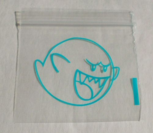 100 Blue Ghost, Boo Mario Brothers 2x2 Small Mini Ziplock Baggies 2020 Dime Bags