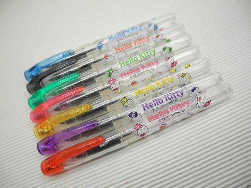(7 Colours Set) Platinum Hello Kitty Preppy Stainless 0.3mm Fine Fountain Pen
