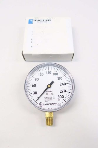 New ashcroft 35-w1005p-02l-xul 0-300psi 3-1/2in 1/4in npt pressure gauge d530271 for sale