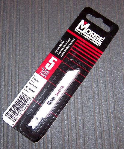 5 Pack MK Morse SB2718 3&#034; 18-TPI Bi-Metal U-Shank Jig Saw Blades