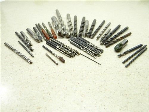 LOT OF 57 HSS STRAIGHT SHANK DRILLS 1/32&#034; TO 9/16&#034; USA UB CLE-FORCE PTD
