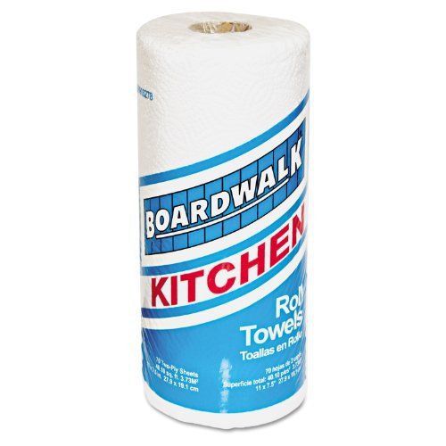 Boardwalk 6278 Paper Towel Rolls, Perforated, Two-Ply, 11 x 8, White 30 Rolls of