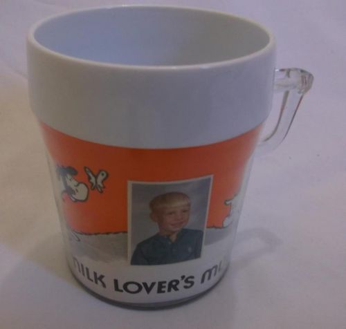 VINTAGE~SURGE~INSULATED~MILK LOVER&#039;S MUG~W/REAL PHOTO~DON ZIESE~ELROY WI~NICE!!