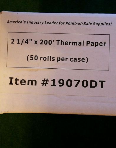 2 1/4&#034; x 200&#039; Thermal Paper Receipt Rolls 50/CS