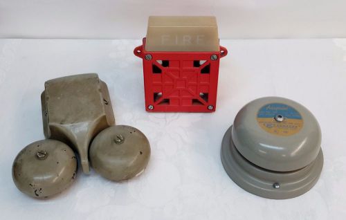 Vintage alarms bells western electric double bell wheelock fire strobe adaptabel for sale
