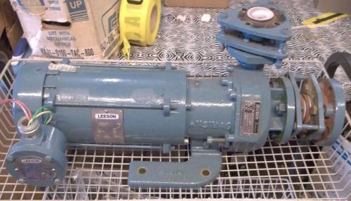 LEESON A6T34XC28A 3HP 208-230V RPM 3450 ANSIMAG KM151-CAA 4.75&#034; PUMP MOTOR (7)