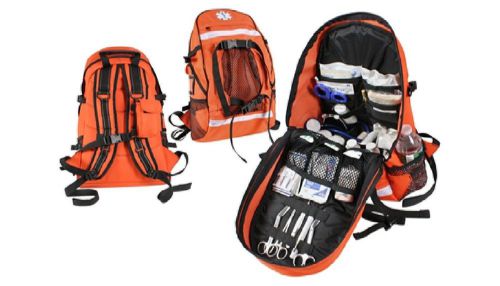 Orange e.m.s. trauma backpack - first response organized back pack bag for sale