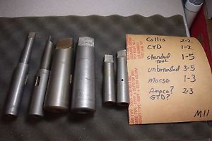 Morse taper adapter reducing sleeve holder drill chuck arbor 1 2 3 5 mt lot m11 for sale