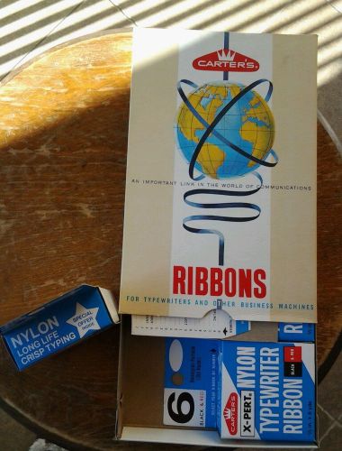 Lot - 6 ea. Vintage Carter&#039;s X-Pert Typewriter Ribbon #6 Black AND Red NIB All 6