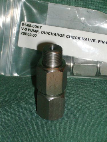 V-5 pump discharge check valve p/n-002-d #20b02-07 / 81-65-0007 for sale