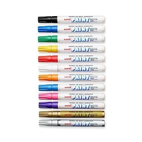 Sanford uni-paint markers, medium point, assorted, dozen - 63631 quick drying for sale
