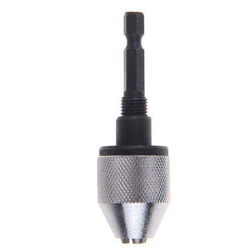 1/4&#034; 0.3-6.5mm Quick Change Keyless Drill Bit Chuck Hex Shank Adapter Converter