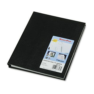 NotePro Undated Daily Planner, 9-1/4 x 7-1/4, Black, Sold as 1 Each
