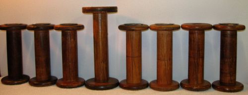 8 Antique Wood Sewing Bobbins - Great for Repurposing