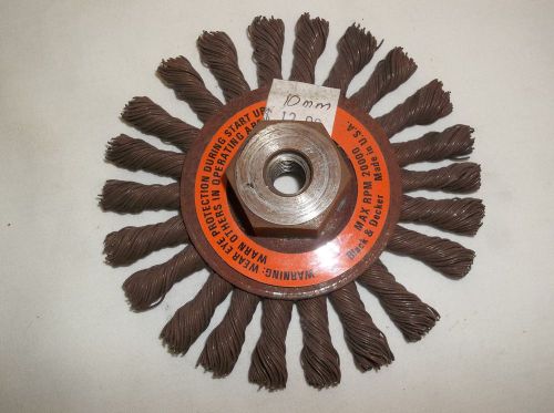 Nos black &amp; decker 10mm twisted knotted 4&#034; diameter wire wheel for sale