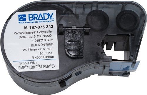 Brady M-187-075-342 Labels for BMP53/BMP51 Printers