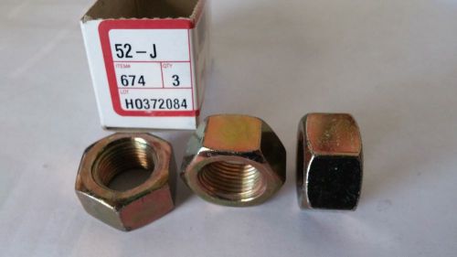 Qty. 3 Hillman Group #674   3/4&#034;-16 Zinc Plated Standard (SAE) Left Hand Hex Nut