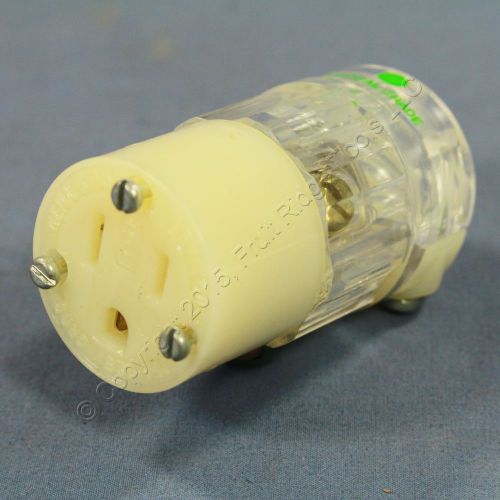 Leviton hospital clear straight blade connector plug nema 5-15r 15a bulk 8219-ct for sale