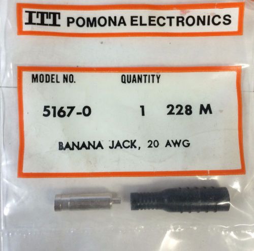 NIB Pomona 5167-0 Banana Jack, 20 AWG