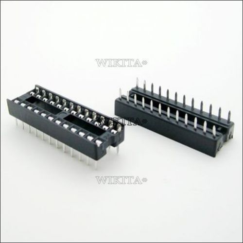 10pcs dip-24 24 pin 24pin dip sip ic sockets adaptor solder type narrow #31585