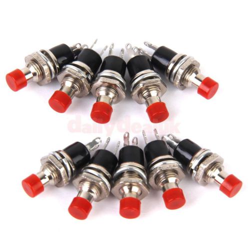 10x mini momentary push button switch off-(on) for model railway hobby red for sale