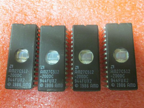 4 PSC  VINTAGE AMD  EPROMS  27C512   AM27C512-200DC  (64 K x 8-Bit) CMOS