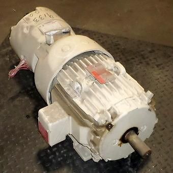 GENERAL ELECTRIC FR. 213T 3PH 460V 1755RPM 7.5HP AC MOTOR 5KS213SS2011 W/ BRAKE